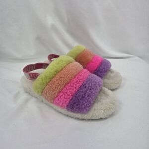 UGG Fluff Yeah Slide Rainbow slippers size 7